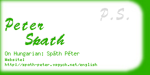 peter spath business card